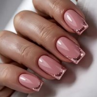 NA100 - Pink French-Style Nails